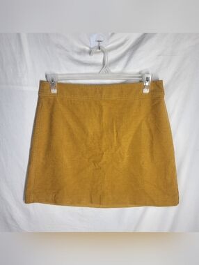 J. Crew Corduroy Mini Skirt Golden Brandy Size 10 Yellow Mercantile Mini Skirt